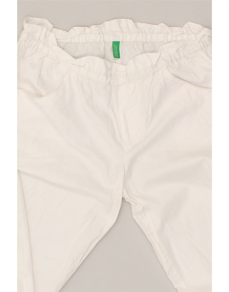 BENETTON Girls Joggers Casual Trousers 11-12 Years 2XL W26 L27  White | Vintage Benetton | Thrift | Second-Hand Benetton | Used Clothing | Messina Hembry 