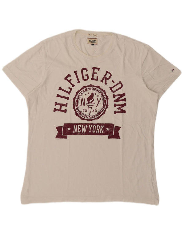 Tommy Hilfiger Mens Graphic T-Shirt Top XL White
