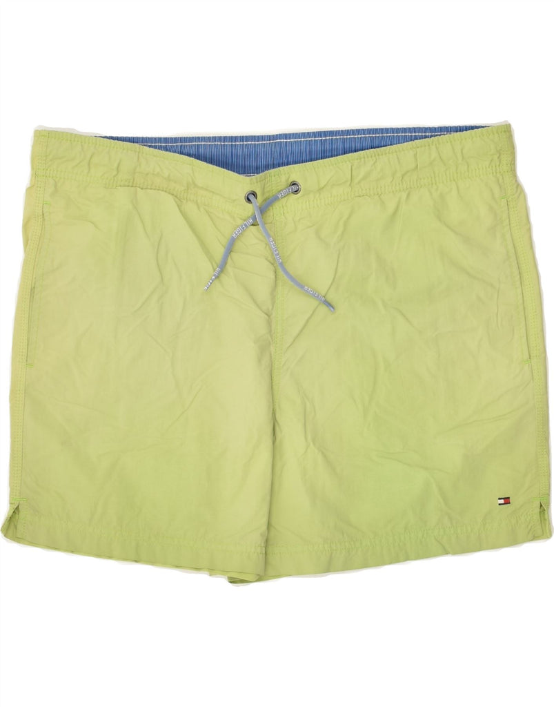 TOMMY HILFIGER Mens Sport Shorts Small Green Nylon | Vintage Tommy Hilfiger | Thrift | Second-Hand Tommy Hilfiger | Used Clothing | Messina Hembry 