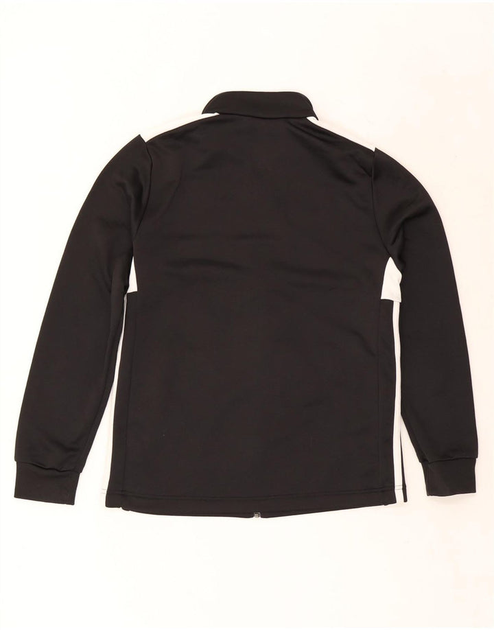 Adidas Womens Tracksuit Top Jacket UK 14 Medium Black Colourblock Polyester
