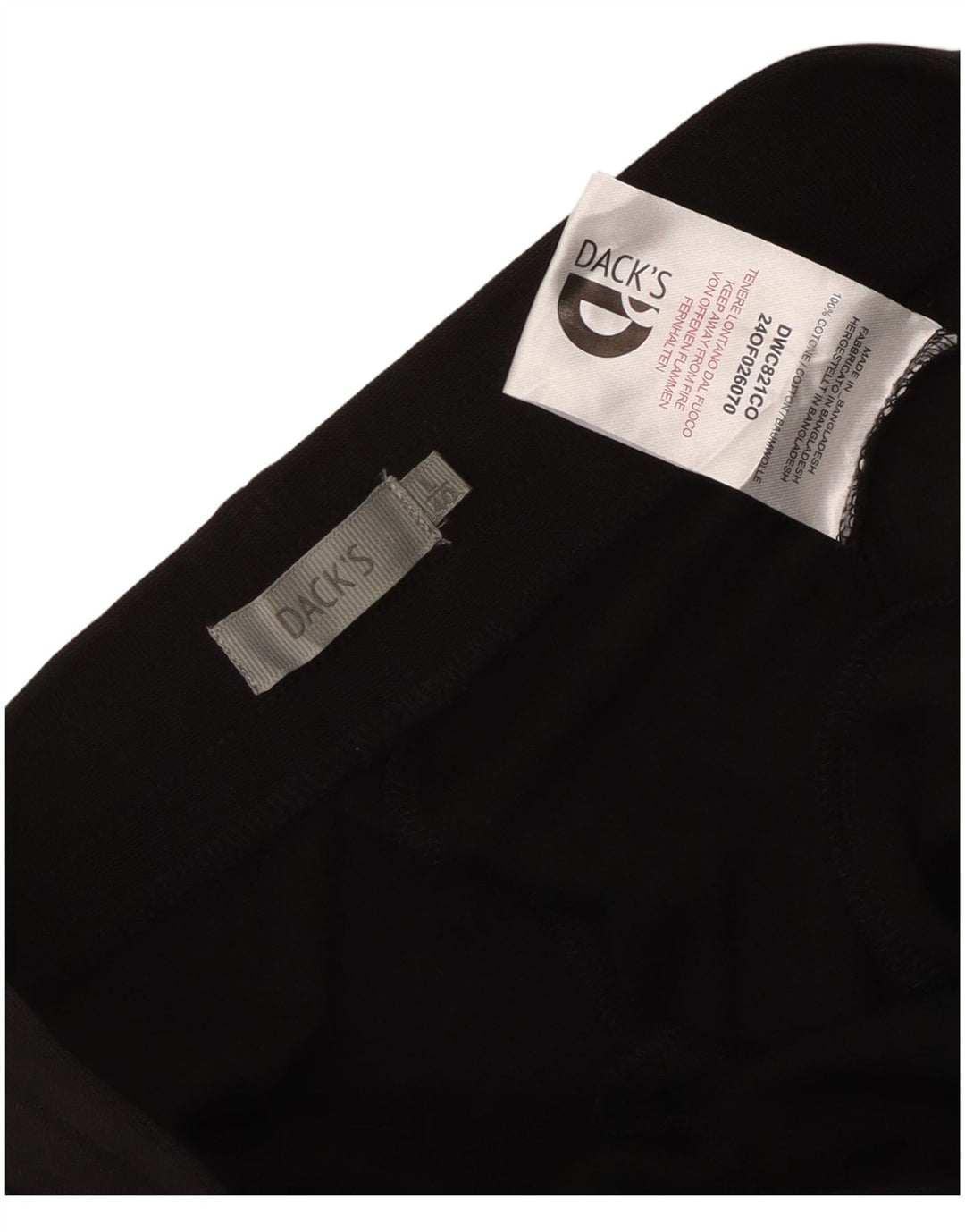 Dack's Womens Capri Tracksuit Trousers UK 16 Large  Black Cotton