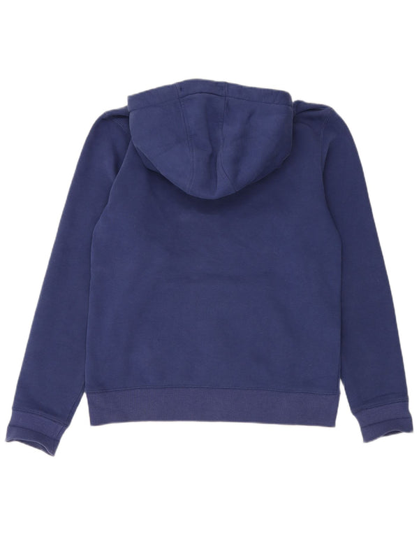 Animal Womens Graphic Hoodie Jumper UK 14 Large Blue Cotton