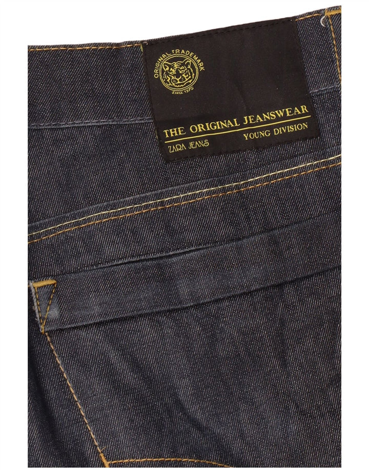 ZARA Mens Straight Jeans EU 46 XL W36 L33 Navy Blue