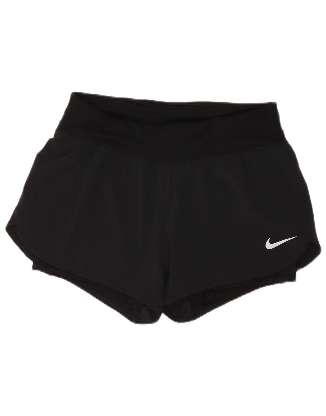 Nike Womens Dri Fit Sport Shorts UK 12 Medium Navy Blue Polyester
