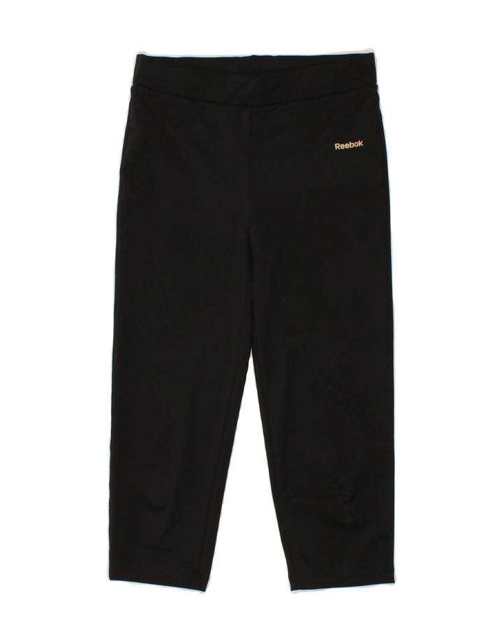 REEBOK Womens Capri Leggings IT 40 Small Black Vintage Reebok and Second-Hand Reebok from Messina Hembry 