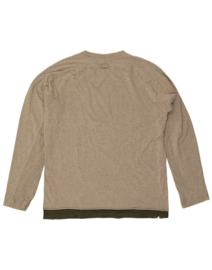 Timberland Mens Top Long Sleeve Large Grey Cotton