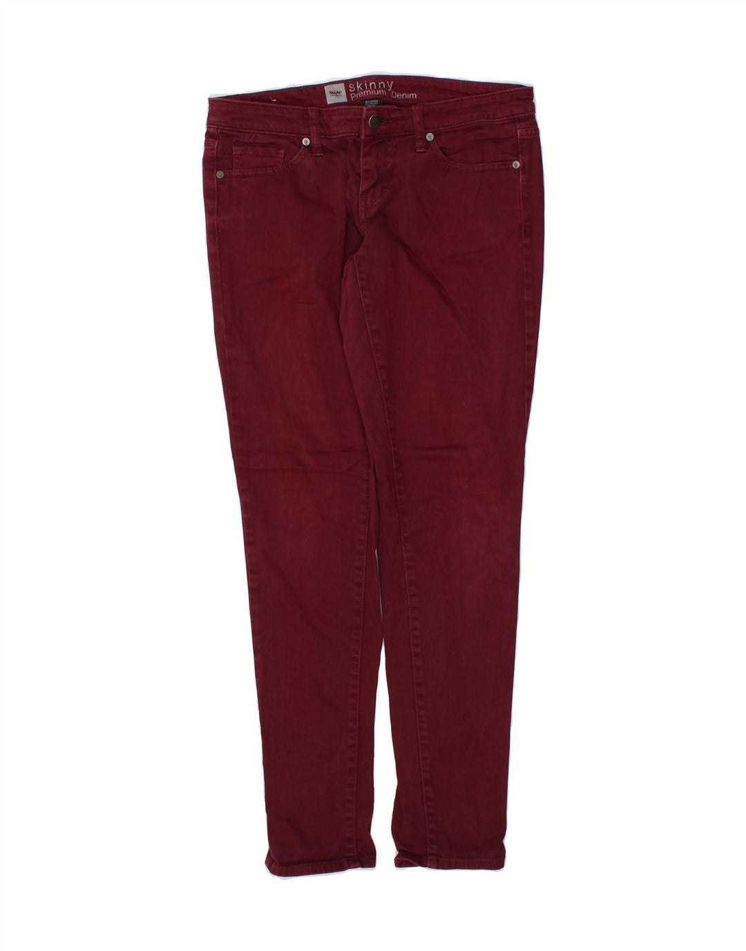 MOSSIMO Womens Skinny Jeans US 4 Small W27 L31 Maroon Cotton Vintage Mossimo and Second-Hand Mossimo from Messina Hembry 