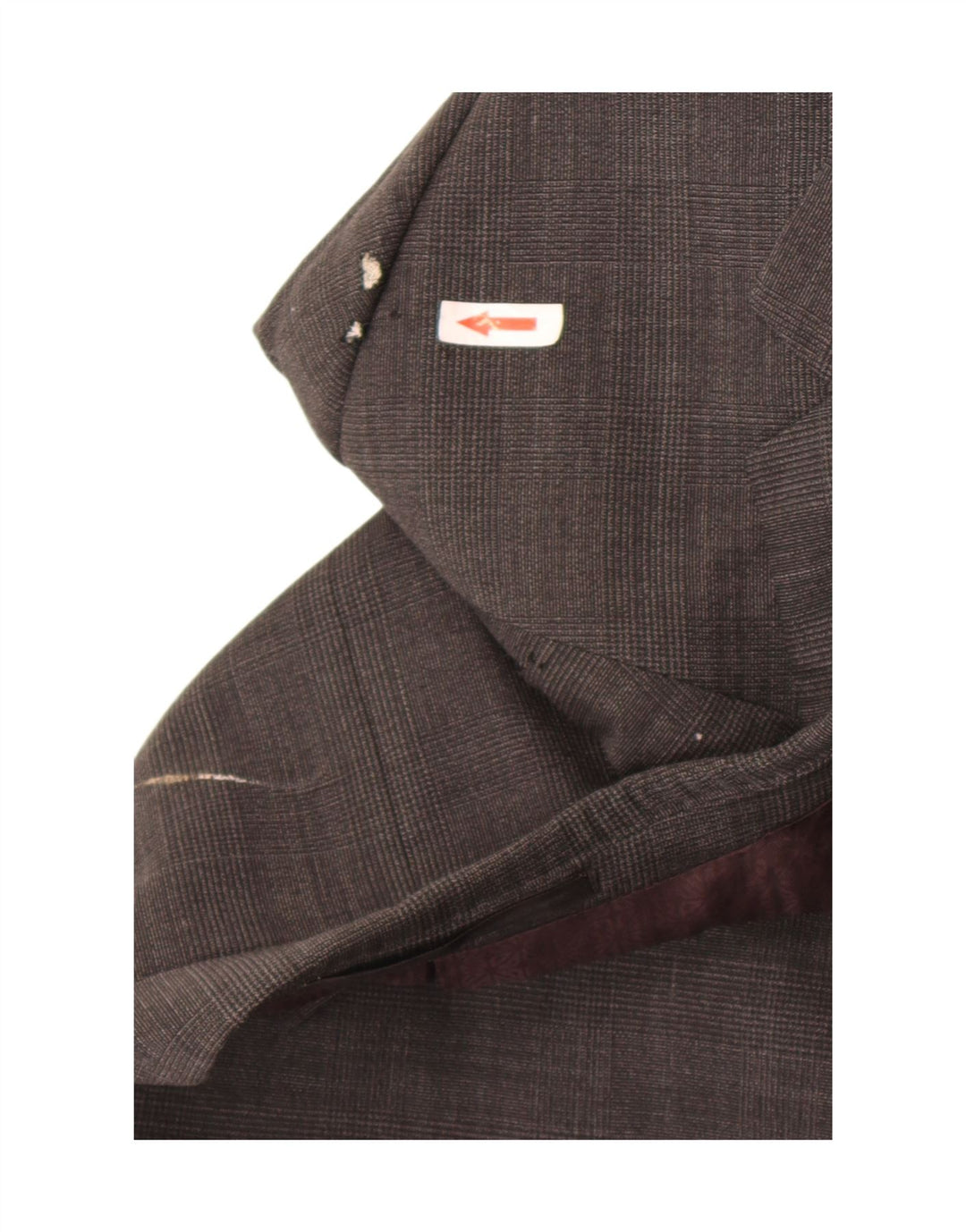 Marks & Spencer Mens 2 Button Blazer Jacket UK 46 XL Grey Check Wool