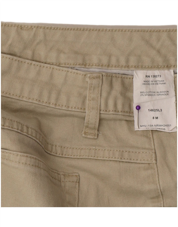 Lee Womens Riders Casual Shorts US 8 Medium W30  Beige Cotton