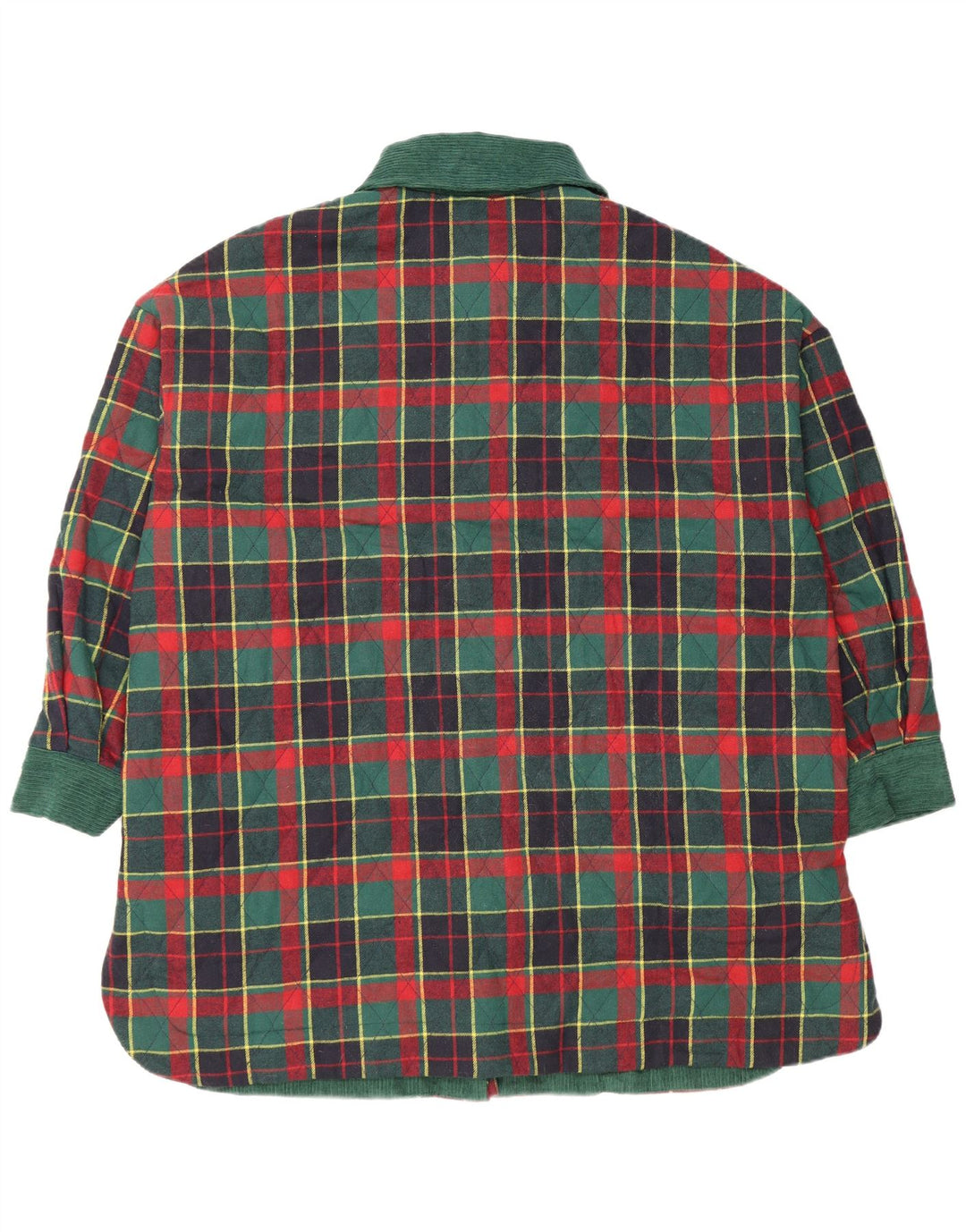 Tu Clothing Womens Quilted Jacket One Size Green Check Polyester