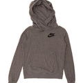 NIKE Womens Hoodie Jumper UK 10 Small Grey Cotton Vintage Nike and Second-Hand Nike from Messina Hembry 