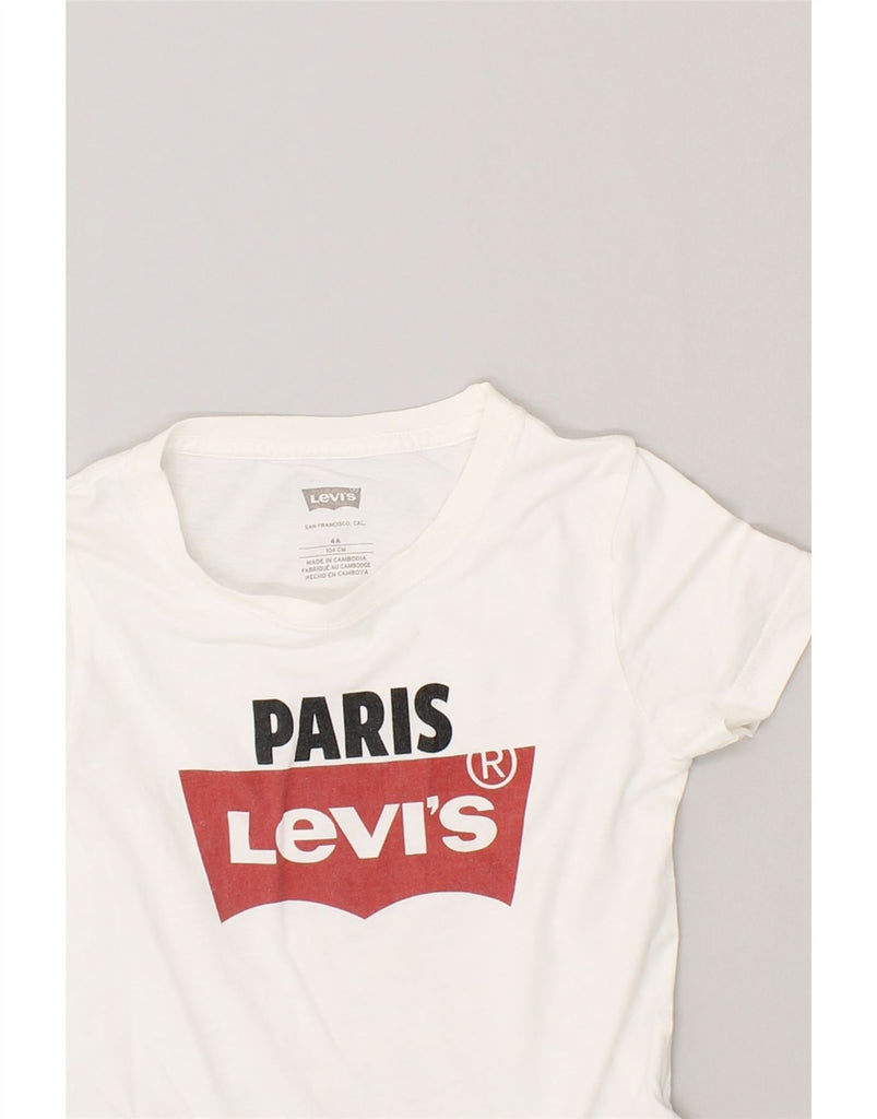 LEVI'S Boys Graphic T-Shirt Top 3-4 Years White | Vintage Levi's | Thrift | Second-Hand Levi's | Used Clothing | Messina Hembry 