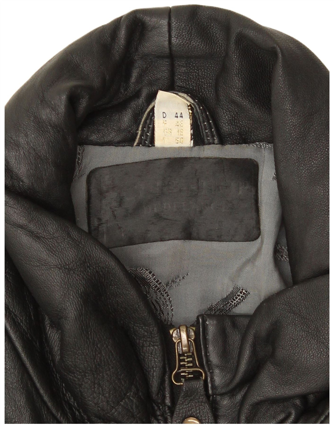 Vintage Womens Oversized Leather Jacket UK 18 XL Black Leather