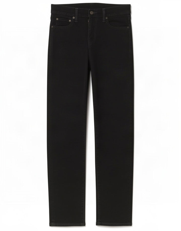 Levi's Womens 504 Straight Jeans W29 L32 Black Cotton