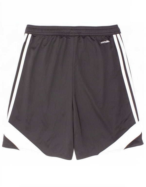 Adidas Boys Climalite Sport Shorts 13-14 Years XL Black Colourblock