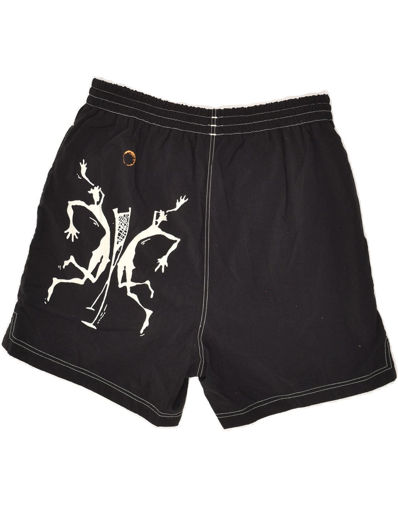 ADIDAS Mens Graphic Sport Shorts Medium Black Polyester | Vintage Adidas | Thrift | Second-Hand Adidas | Used Clothing | Messina Hembry 