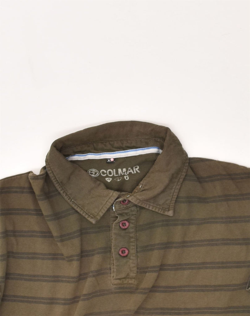 COLMAR Mens Polo Shirt 2XL Brown Cotton | Vintage Colmar | Thrift | Second-Hand Colmar | Used Clothing | Messina Hembry 