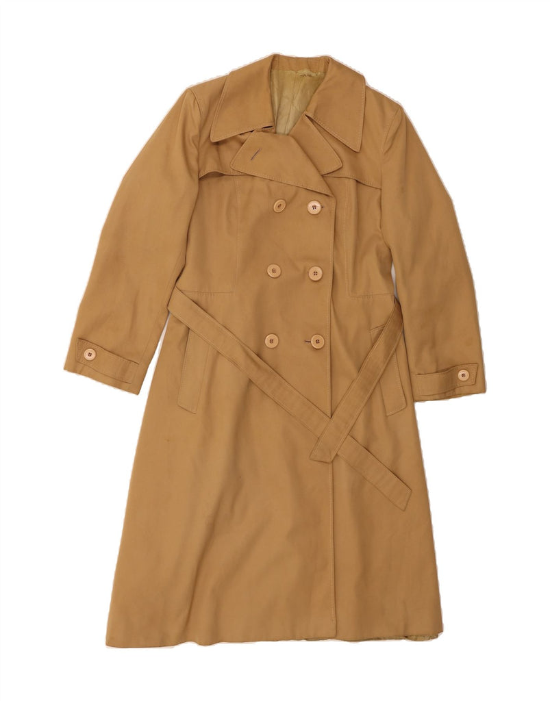NINO Womens Double Breasted Coat UK 16 Medium Brown Polyester Vintage NINO and Second-Hand NINO from Messina Hembry 
