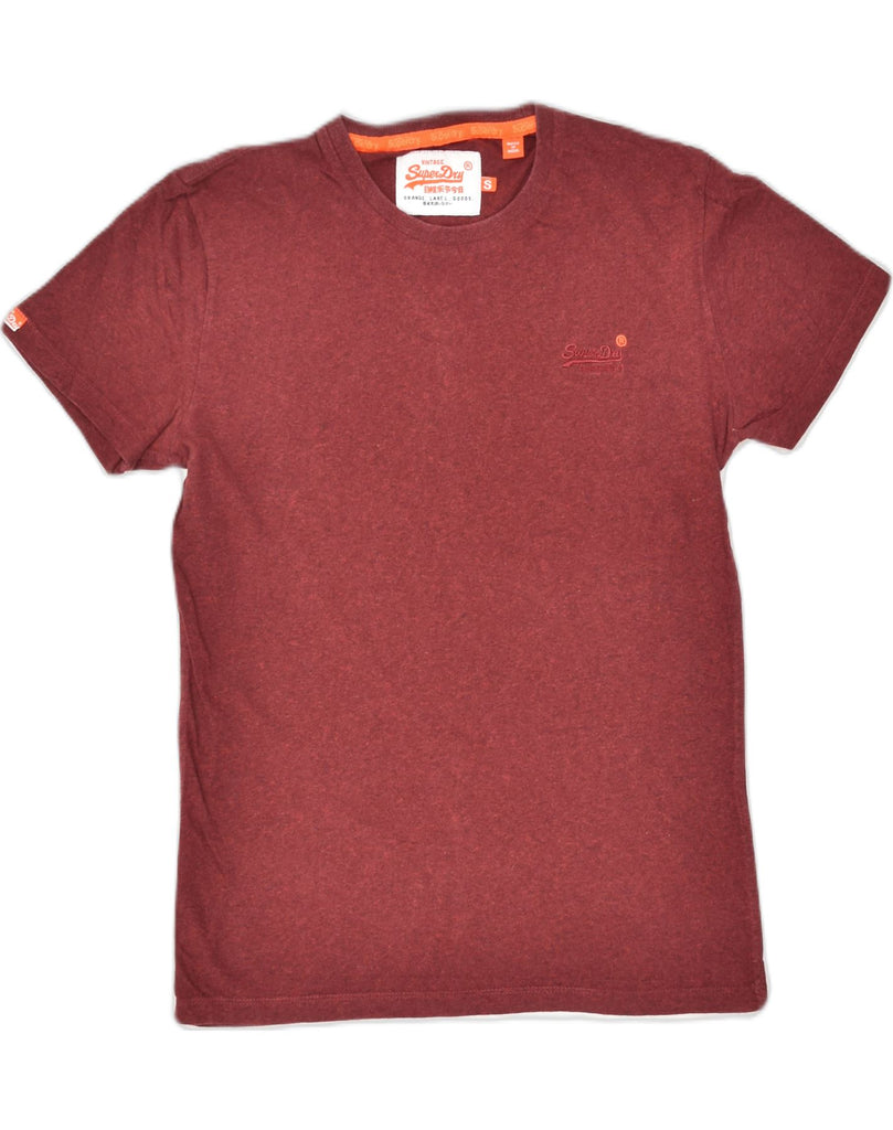 SUPERDRY Mens T-Shirt Top Small Maroon Cotton | Vintage Superdry | Thrift | Second-Hand Superdry | Used Clothing | Messina Hembry 