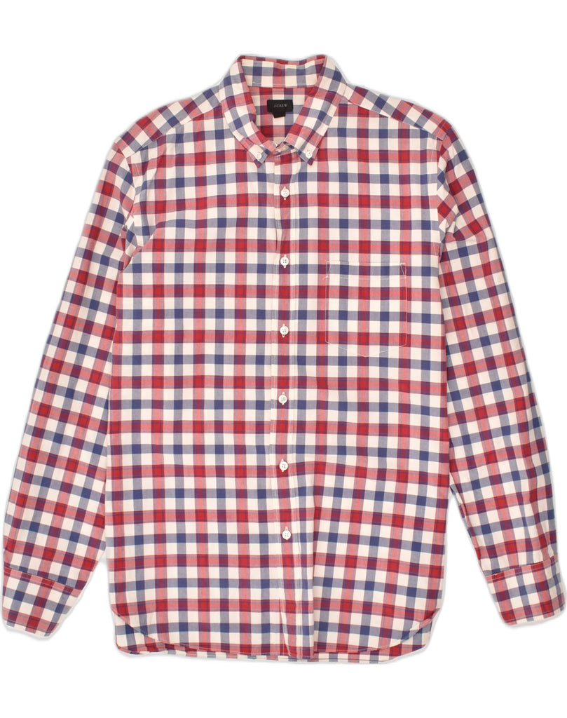 J. CREW Mens Shirt Medium Red Check Cotton | Vintage J. Crew | Thrift | Second-Hand J. Crew | Used Clothing | Messina Hembry 