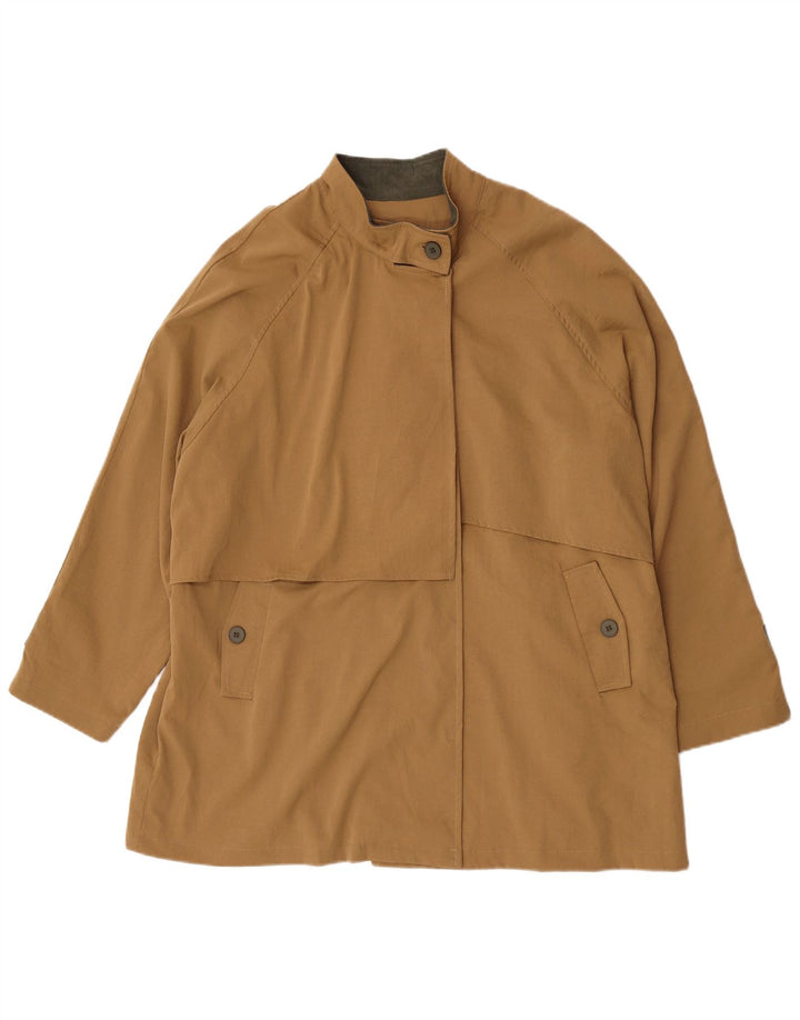 Vintage Womens Trench Coat UK 24 4XL Brown Polyester