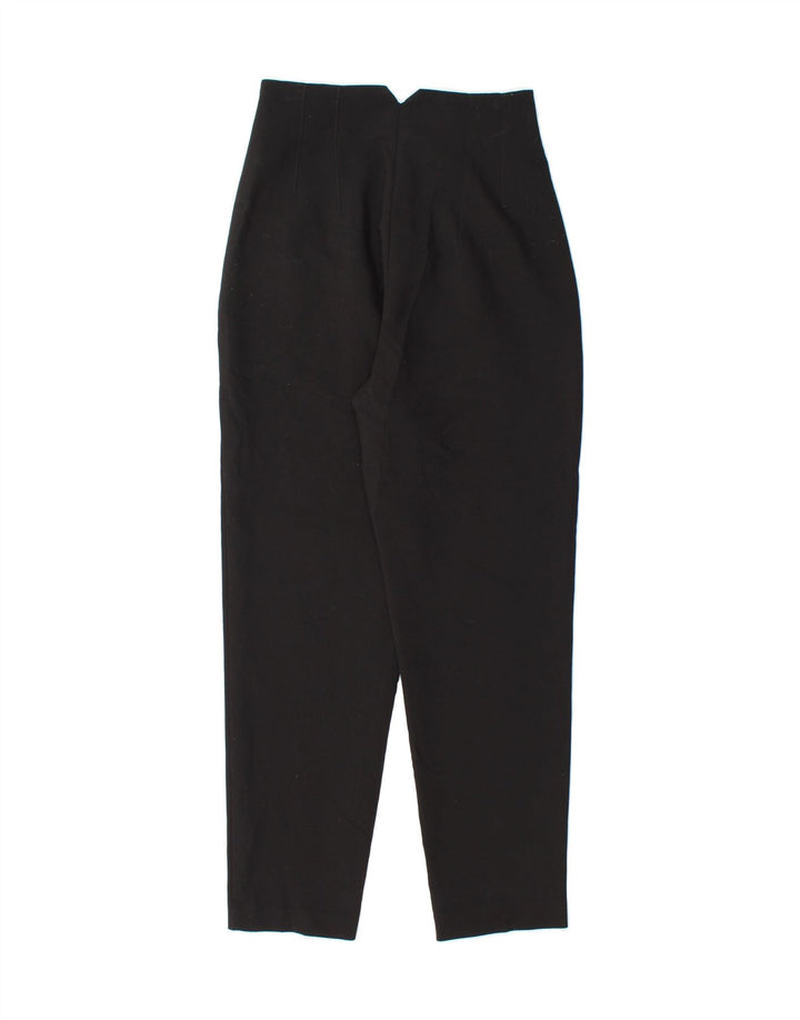 ZARA Womens Slim Casual Trousers XS W24 L26 Black Polyester Vintage Zara and Second-Hand Zara from Messina Hembry 