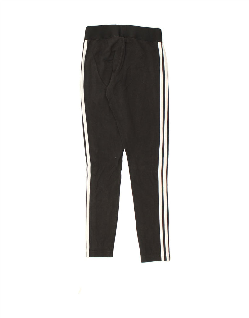 ADIDAS Womens Tracksuit Trousers UK 10 Small Black Cotton | Vintage Adidas | Thrift | Second-Hand Adidas | Used Clothing | Messina Hembry 