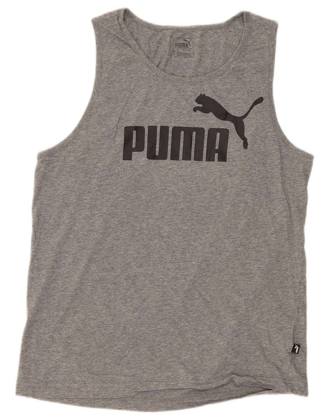 Puma Mens Graphic Vest Top Large Grey Cotton