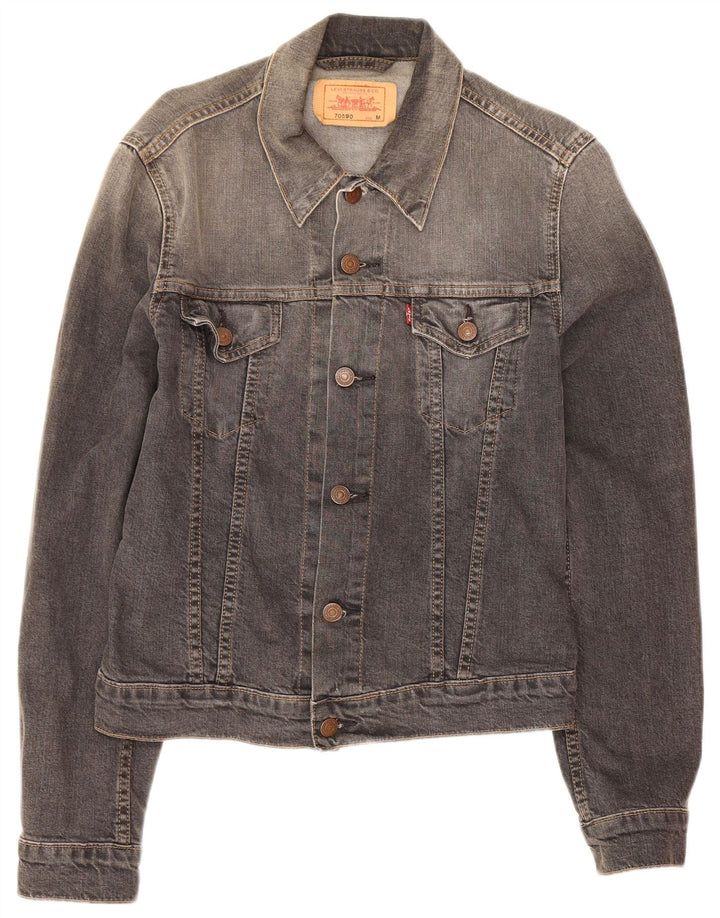 Levi's Mens Denim Jacket UK 38 Medium Grey Cotton
