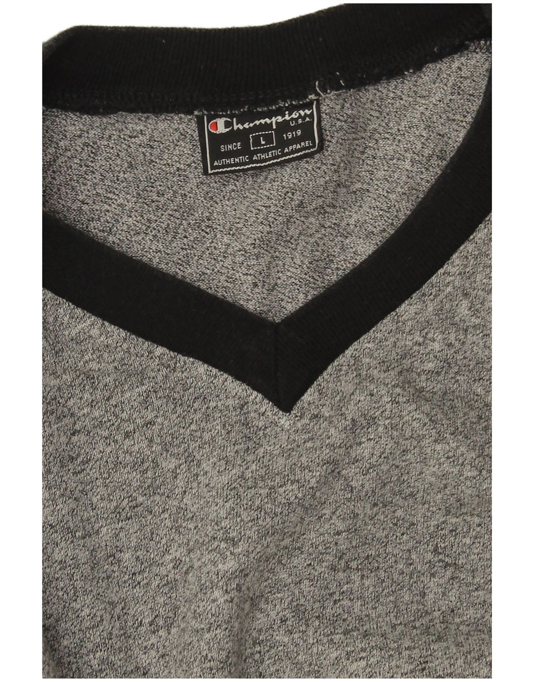 Champion Mens T-Shirt Top Large Grey Colourblock