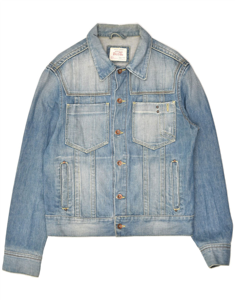 JACK & JONES Mens Denim Jacket UK 40 Large Blue Cotton | Vintage Jack & Jones | Thrift | Second-Hand Jack & Jones | Used Clothing | Messina Hembry 