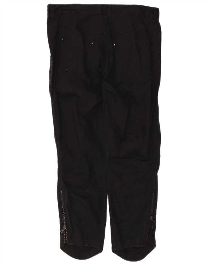 Diesel Womens Cropped Trousers W32 L25 Black Cotton