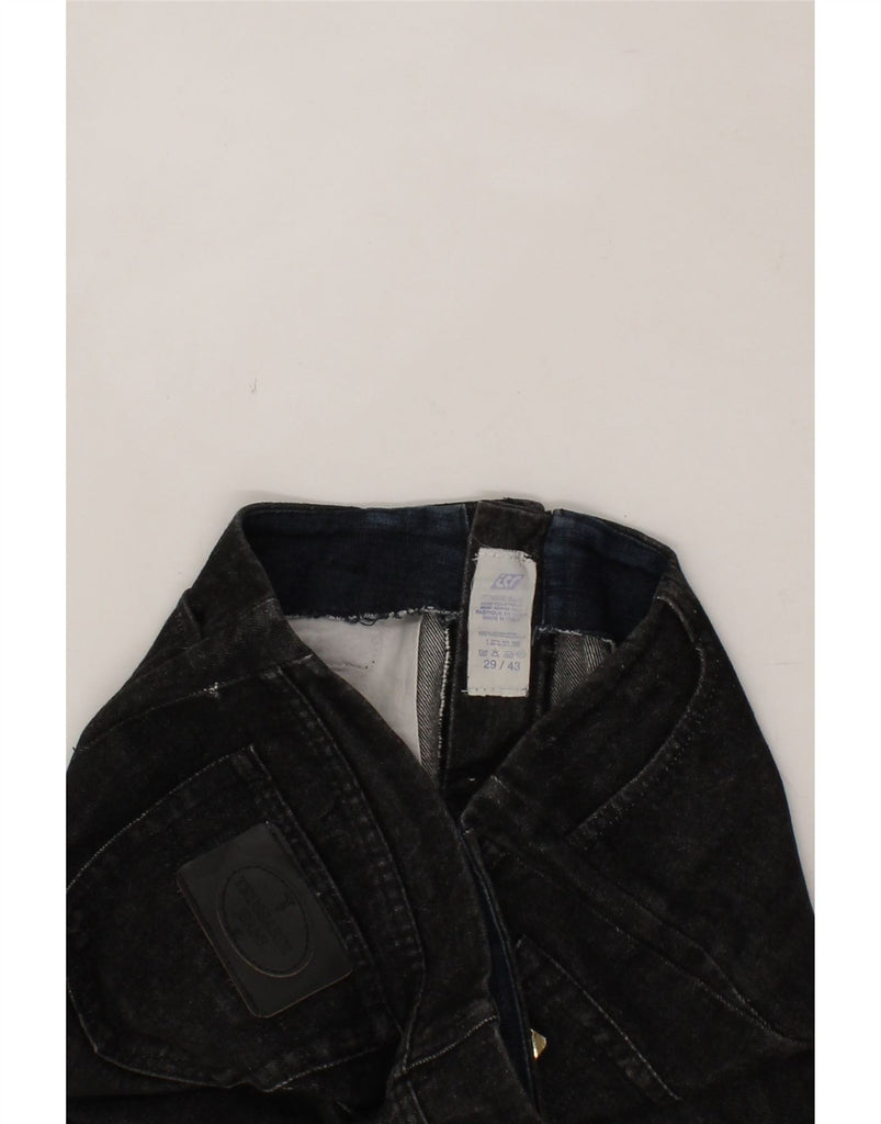 TRUSSARDI Womens Tapered Jeans W29 L32 Black Cotton Vintage Trussardi and Second-Hand Trussardi from Messina Hembry 
