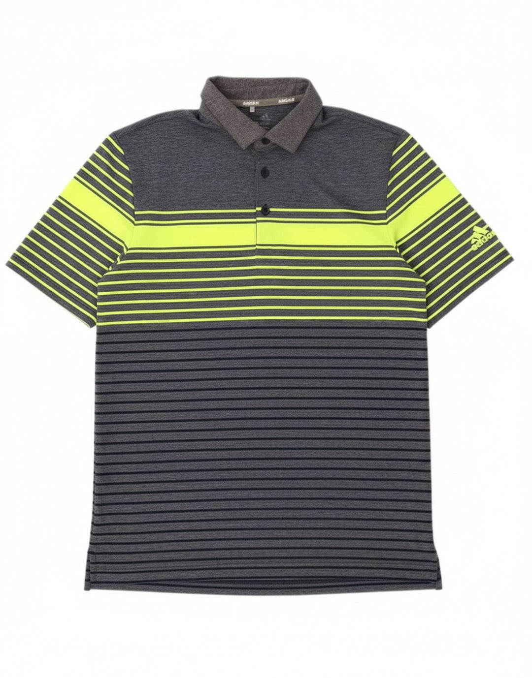 Adidas Mens Polo Shirt XS Navy Blue Striped Polyester