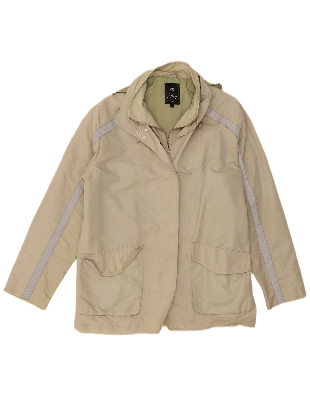 Fay Womens Bomber Jacket UK 16 Large Khaki Polyester