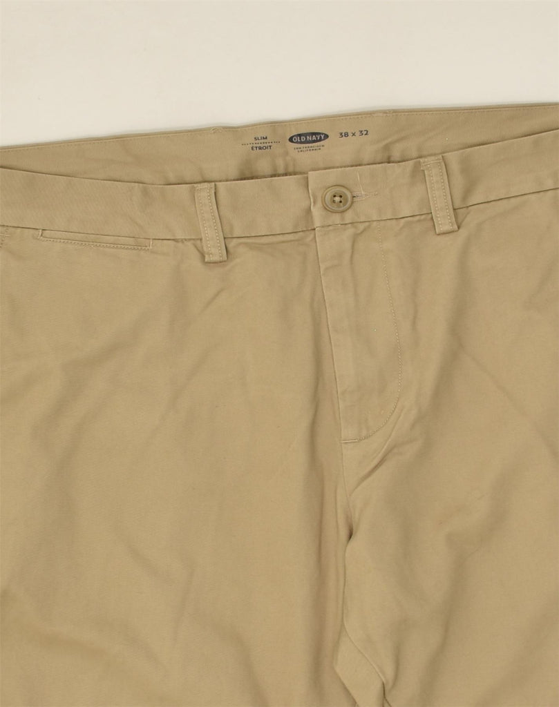 OLD NAVY Mens Slim Chino Trousers W38 L32 Beige Cotton | Vintage Old Navy | Thrift | Second-Hand Old Navy | Used Clothing | Messina Hembry 