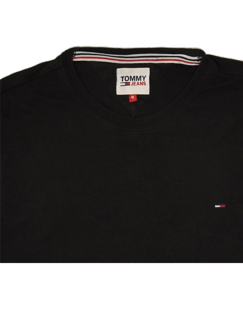 TOMMY HILFIGER Mens Top Long Sleeve Medium Black Cotton | Vintage Tommy Hilfiger | Thrift | Second-Hand Tommy Hilfiger | Used Clothing | Messina Hembry 