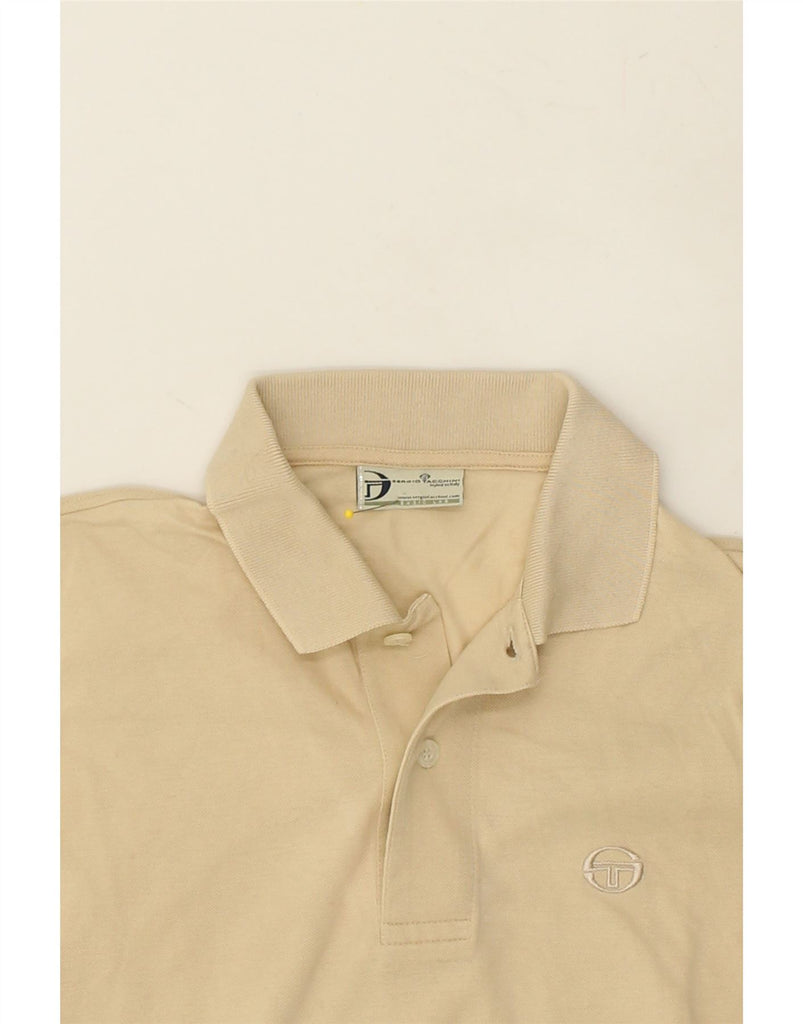 SERGIO TACCHINI Mens Polo Shirt Small Beige Cotton | Vintage Sergio Tacchini | Thrift | Second-Hand Sergio Tacchini | Used Clothing | Messina Hembry 