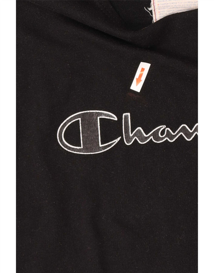 Champion Womens Graphic Sleeveless Sweatshirt Jumper UK 14 Medium Black
