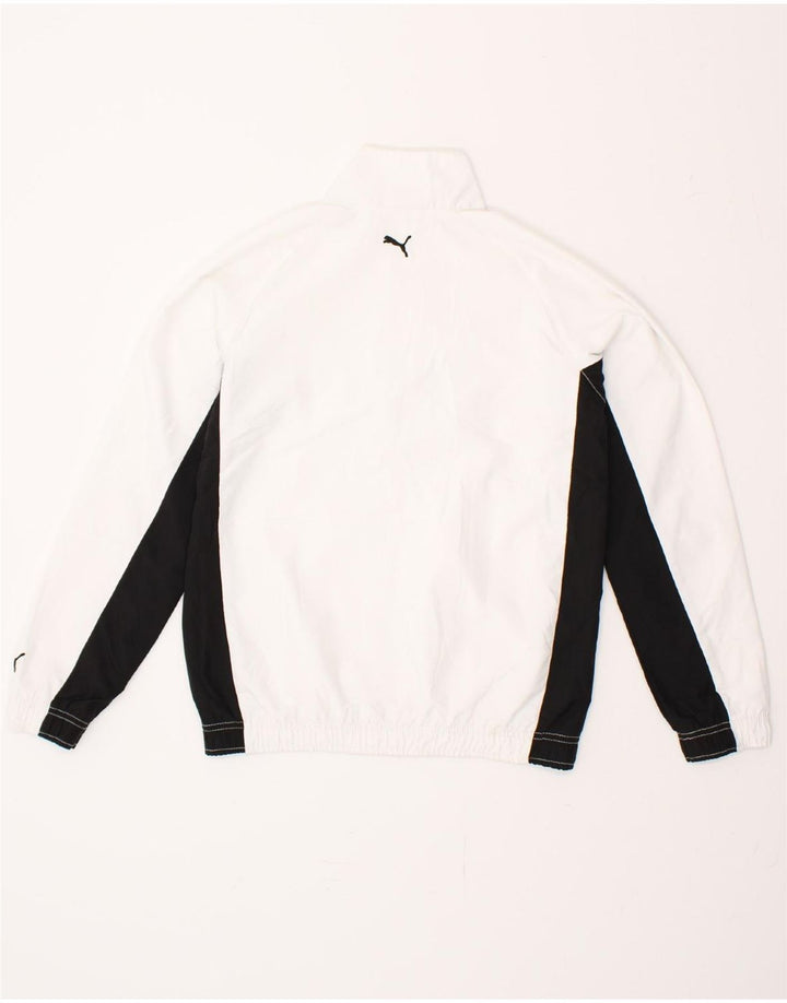 PUMA Boys Graphic Tracksuit Top Jacket 9-10 Years White Colourblock Vintage Puma and Second-Hand Puma from Messina Hembry 