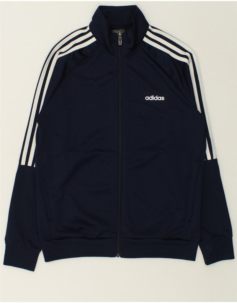 ADIDAS Boys Tracksuit Top Jacket 13-14 Years Navy Blue Polyester | Vintage Adidas | Thrift | Second-Hand Adidas | Used Clothing | Messina Hembry 