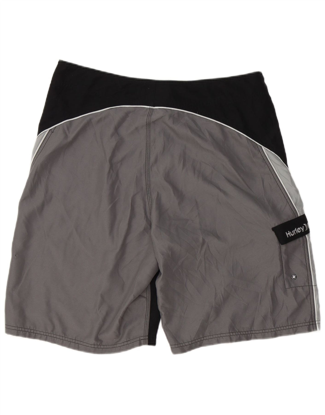 Hurley Mens Graphic Swimming Shorts Large Black Colourblock Polyester