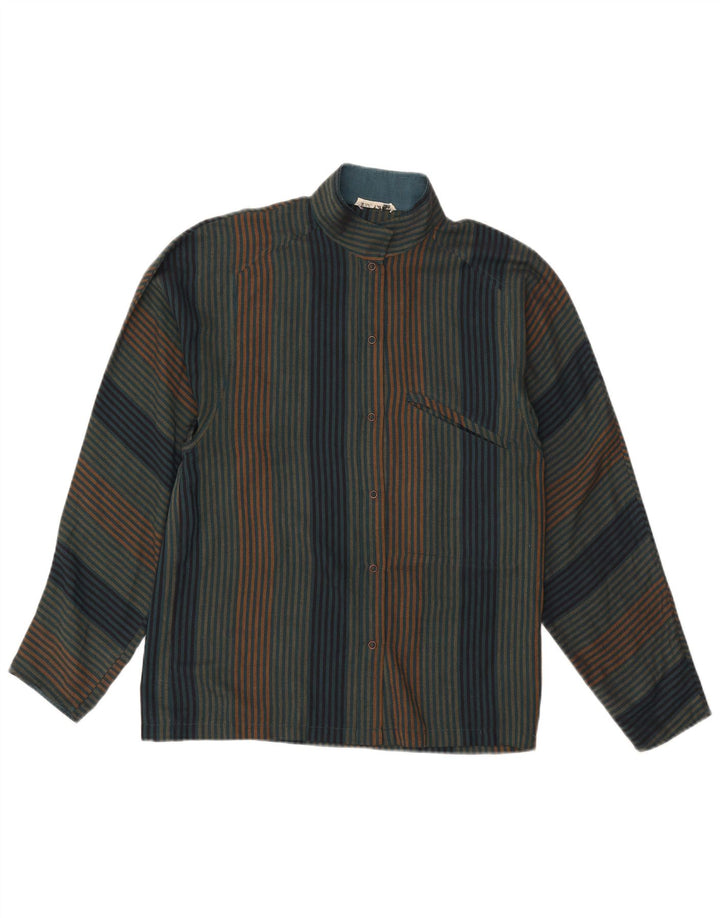 Vintage Womens Shirt Blouse UK 16 Large Multicoloured Striped