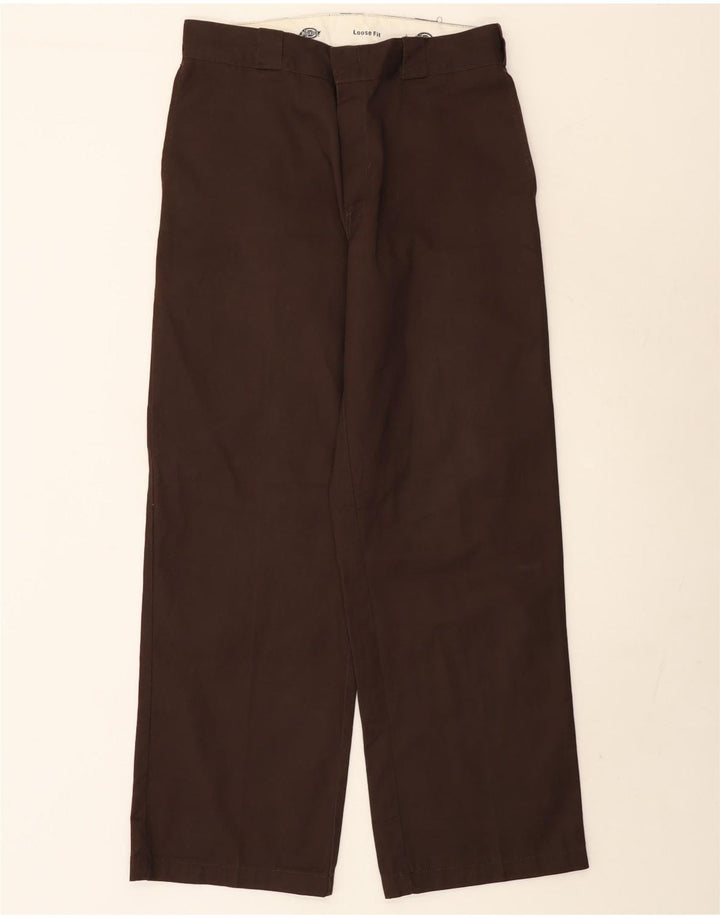 Dickies Mens Loose Fit Cargo Trousers W32 L32 Brown Polyester