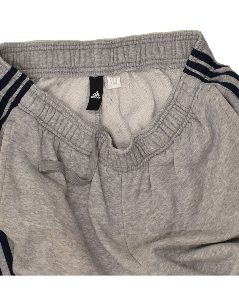 ADIDAS Womens Tracksuit Trousers Joggers UK 14 Medium Grey Cotton | Vintage Adidas | Thrift | Second-Hand Adidas | Used Clothing | Messina Hembry 