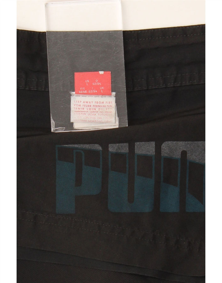Puma Mens Graphic Swimming Shorts Large  Black
