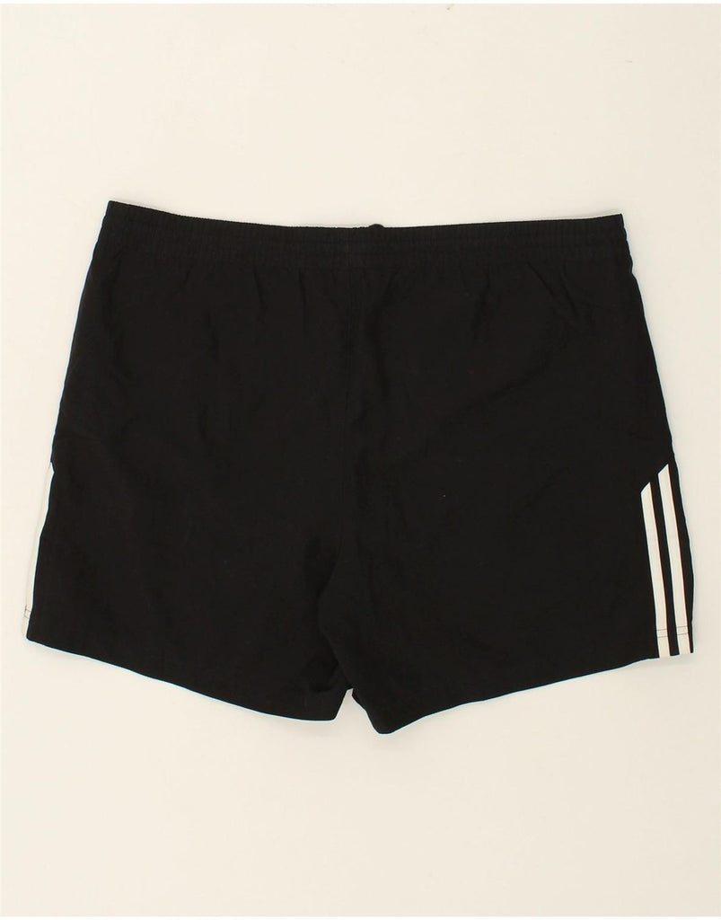 ADIDAS Mens Sport Shorts Large Black Polyester | Vintage Adidas | Thrift | Second-Hand Adidas | Used Clothing | Messina Hembry 