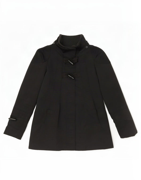 Zara Womens Short Overcoat UK 10 Small Black