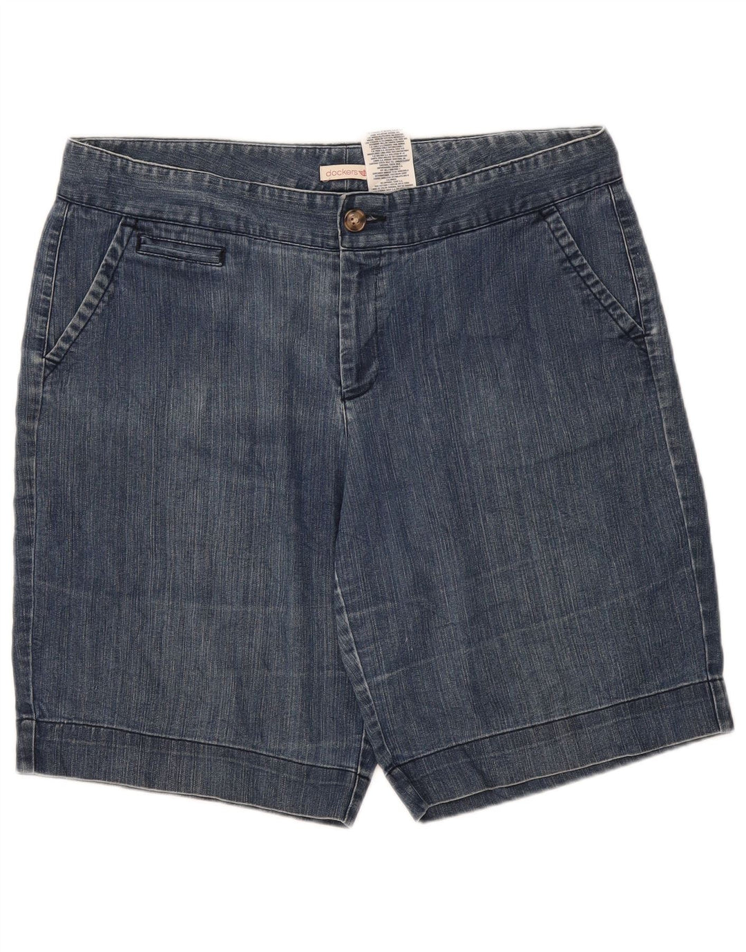 Dockers Womens Denim Shorts US 14 XL W36 Blue Cotton