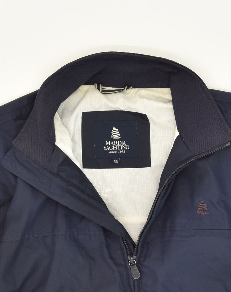 MARINA YACHTING Mens Bomber Jacket IT 44 XS Navy Blue Polyester | Vintage Marina Yachting | Thrift | Second-Hand Marina Yachting | Used Clothing | Messina Hembry 